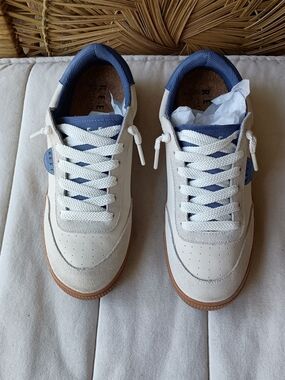Reef Lay Day Sea Shoes Neutral Cream and Navy Casual Sneakers_11